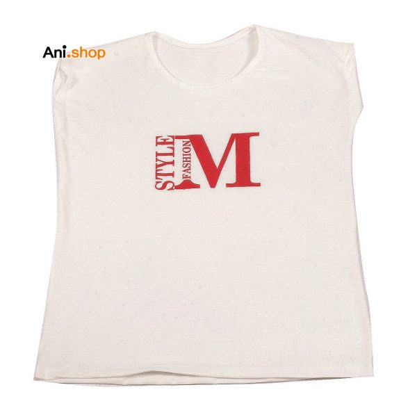تی شرت حلقه ای زنانه طرح M style