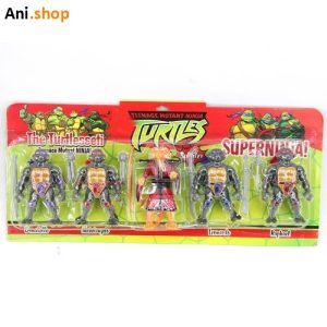 اسباب بازی اکشن فیگور نینجا ترتلز مجموعه ی5 عددی مدل TMNT کد88