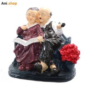 مجسمه لیلپار طرح پیر زن و مردکتاب خوان کدDKO-48