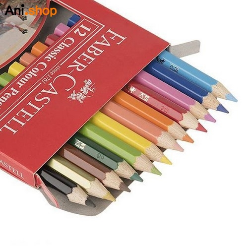 مداد رنگی 12 رنگ کوتاه جعبه مقوایی فابر کد۲۲۳۸