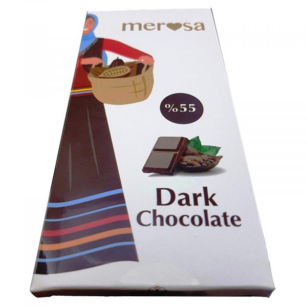 شکلات تلخ 55 درصد مروسا مقدار 100 گرم