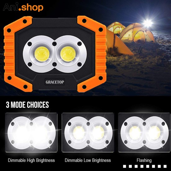 چراغ کار LED با باتری قابل شارژ - لامپ نقطه ای XPG