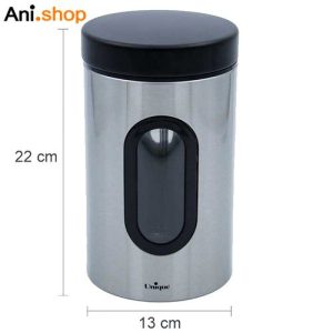 قوطی پنجره دار 1.8 لیتر استیل مدل UN-5980 کد 140