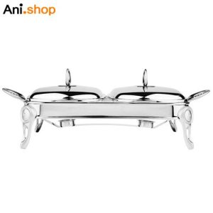 سوفله دو قلو نگین دار نقره ای مدل UN-3616 کد 174