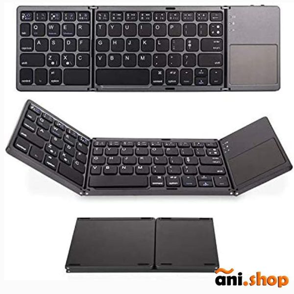 کیبورد  بلوتوث تاشو مدل B033 ا Foldable Bluetooth Keyboardرنگ مشکی