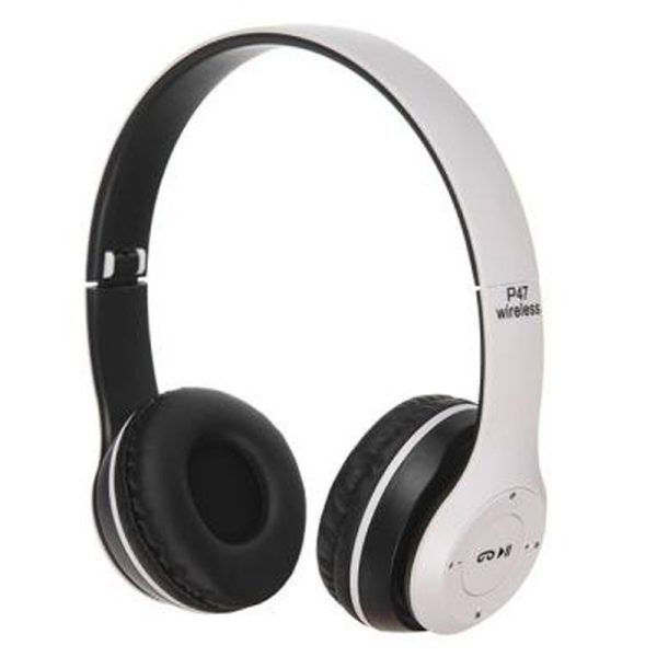 هدفون بی سیم مدل P47 رنگ سفید ez-200
