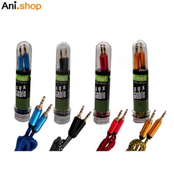 کابل AUX پی نت 1 متری مدل KB-837  فسفری کد 850