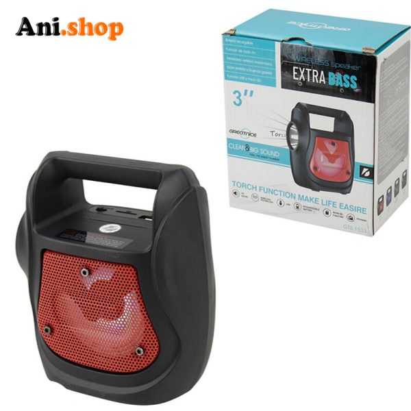 اسپیکر بلوتوثی قابل حمل گریت نایس مدل چراغ دارGTS-1533 - Image 2