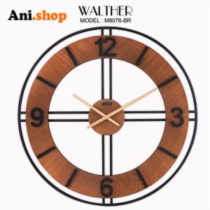 ساعت دیواری قطر 80 ترکیب چوب و فلز  M_8076_BR