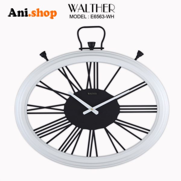 ساعت دیواری قطر 65ترکیب چوب و فلز  E6563_WH - Image 2