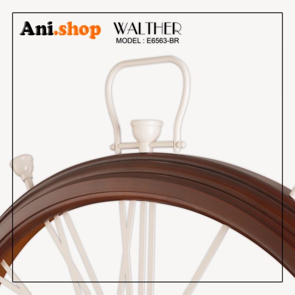 ساعت دیواری قطر 65ترکیب چوب و فلز   E6563_BR - Image 3