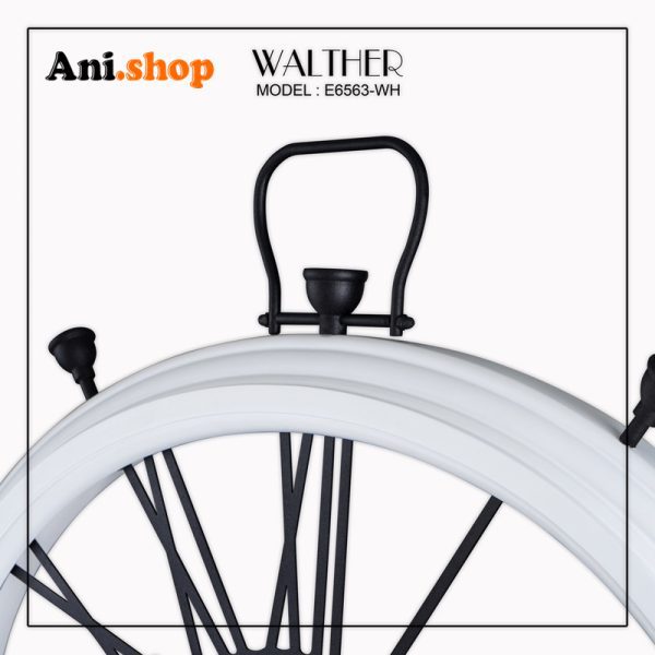 ساعت دیواری قطر 65ترکیب چوب و فلز  E6563_WH - Image 3