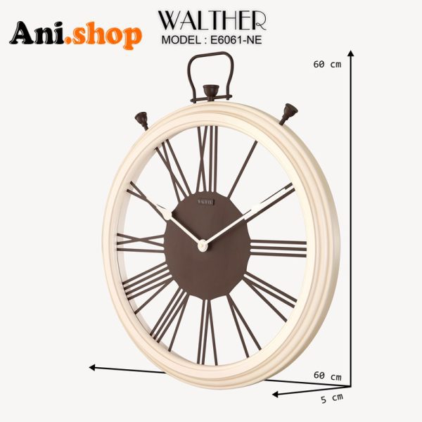 ساعت دیواری قطر 65ترکیب چوب و فلز E6061_NE - Image 4