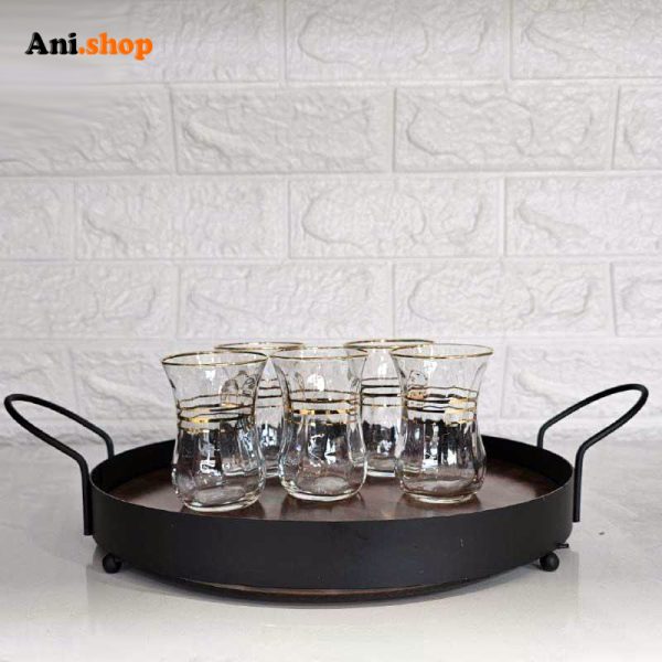 سینی پذیرایی گرد 204 قطر 27 کف چوبی - Image 2