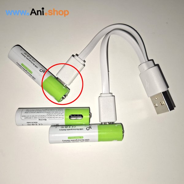 باتری شارژی سرخود نیم قلمی بسته 4 عددی شارژ مستقیم - Image 4