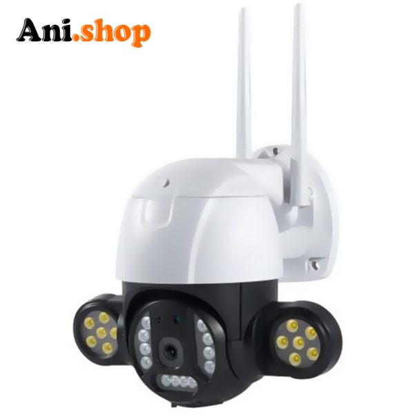 دوربین مداربسته مینی اسپیددام 3MP دو گوش P30 سیمکارتی 4G نرم افزار V380PRO ا Imported dual-ear rotating Wi-Fi Mini Speeddam CCTV camera with 64GB RAM and v380 software.