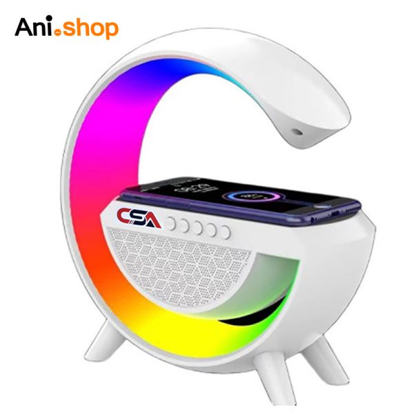 اسپیکر G بلوتوثی CSA با شارژر وایرلس، چراغ خواب G500 - Image 2
