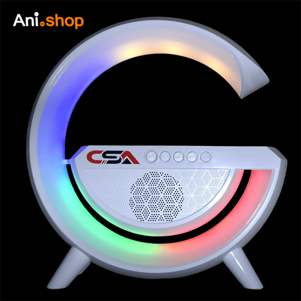 اسپیکر G بلوتوثی CSA با شارژر وایرلس، چراغ خواب G500 - Image 3