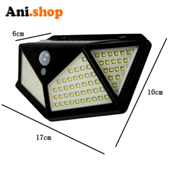 چراغ دیوارکوب خورشیدی سه حالته سنسوردار مدل bk-100 - Image 3