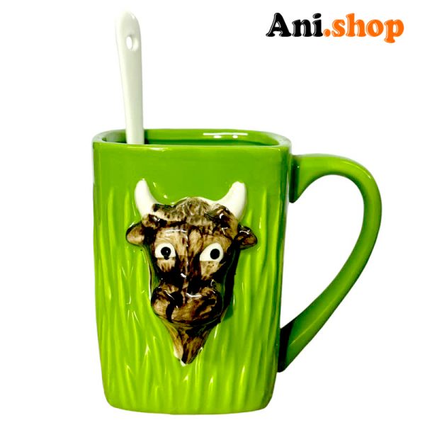 ماگ فانتزی دو رو همراه با قاشق - Image 3