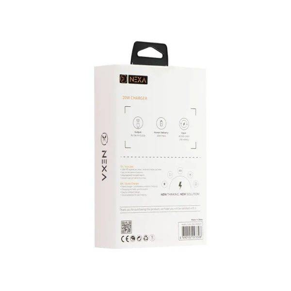 شارژر 20 وات نکسا مدل C120L به همراه کابل تایپ سی به لاتنینگ - Image 3
