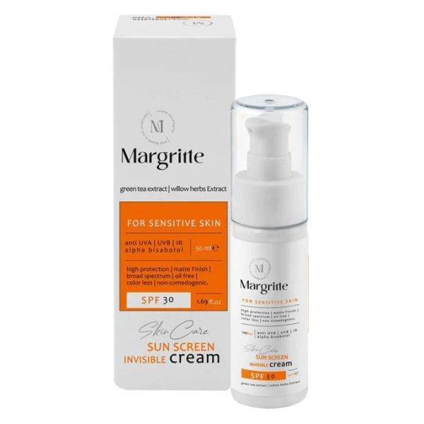 کرم ضد آفتاب ساده مارگریت SPF 30 ‌مناسب پوست‌های حساس حجم 50 میلی‌لیتر