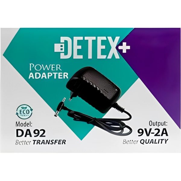 آداپتور مودم 9 ولت 2 آمپر DETEX DA92