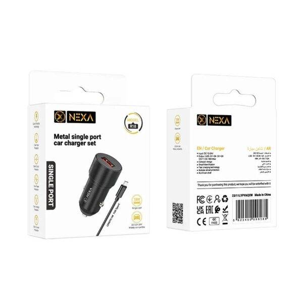 شارژر فندکی 18 وات Nexa مدل R18 به همراه کابل تایپ سی QC 3.0 - Image 5