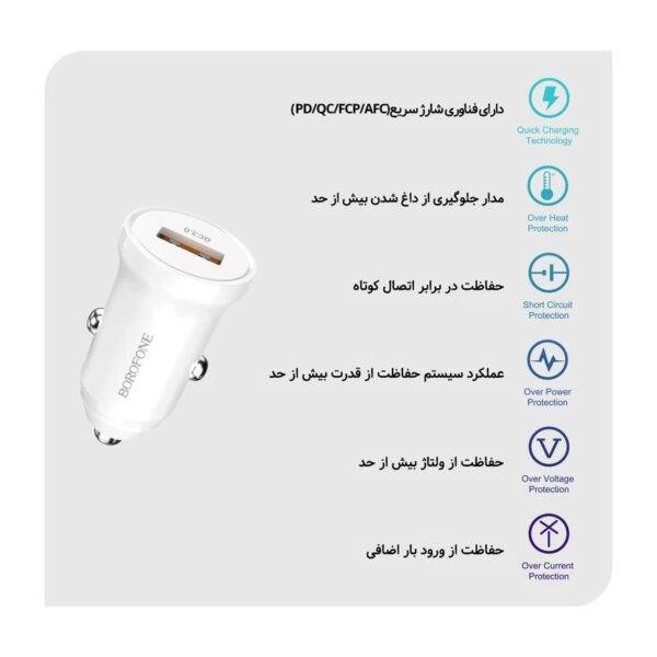 شارژر فندکی بروفون مدل BZ18 QC3.0 18W - Image 4