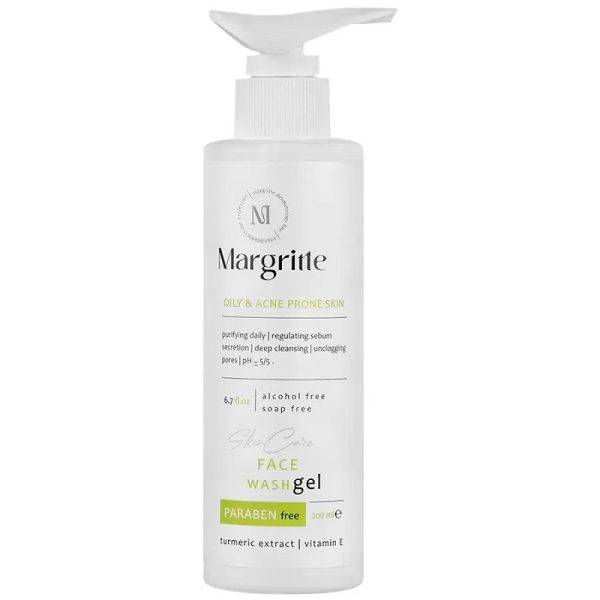 ژل شستشوی صورت مارگریت مناسب پوست چرب و مستعد آکنه حجم 200mL