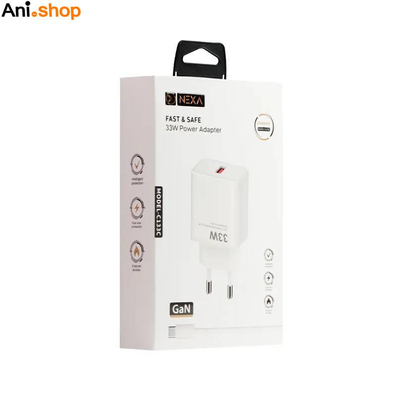 شارژر پکدار NEXA-C133C TYPEC 6A 33W