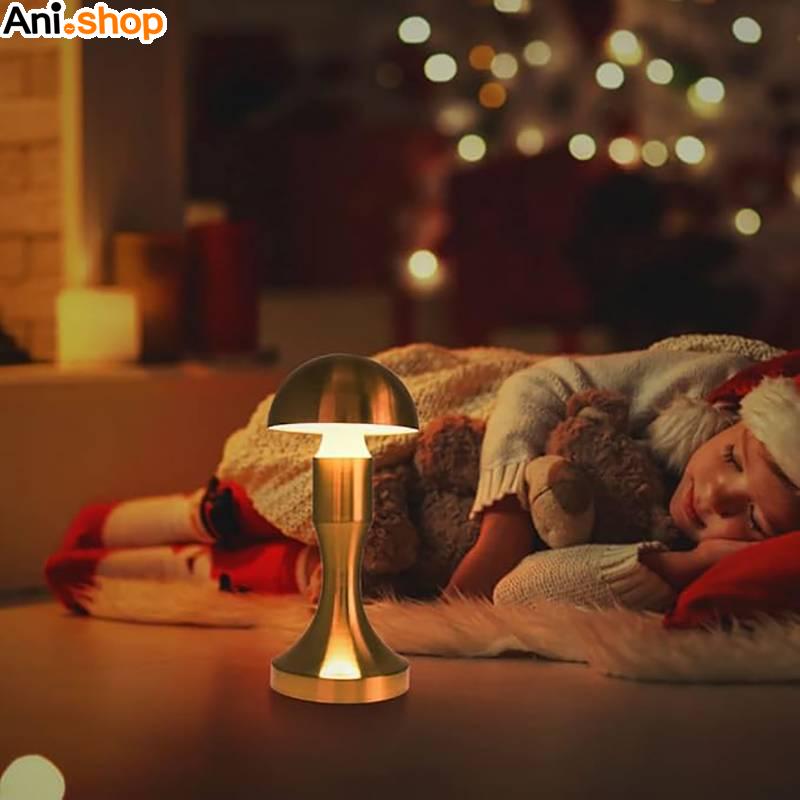 آباژور رومیزی لمسی شارژی رنگ طلایی - Image 5