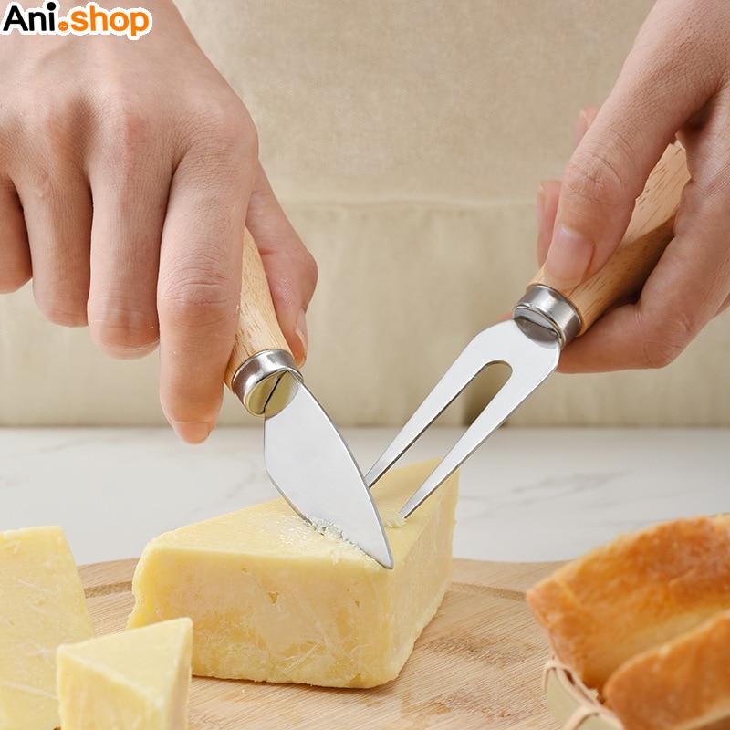 ست کارد و چنگال صبحانه خوری دسته چوبی