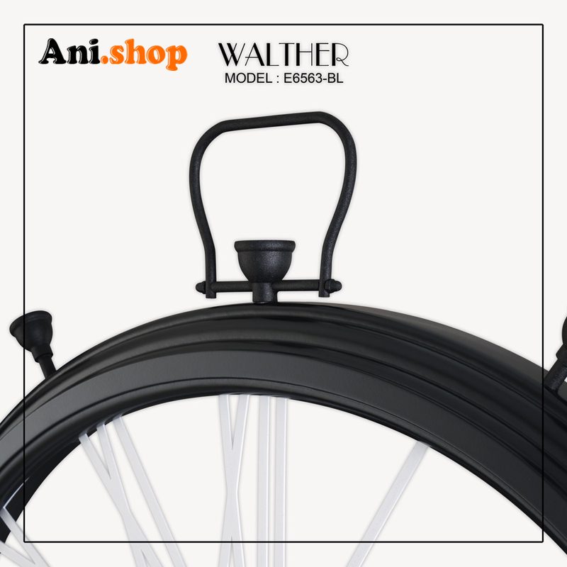 ساعت دیواری قطر 65ترکیب چوب و فلزE6563_BL - Image 3