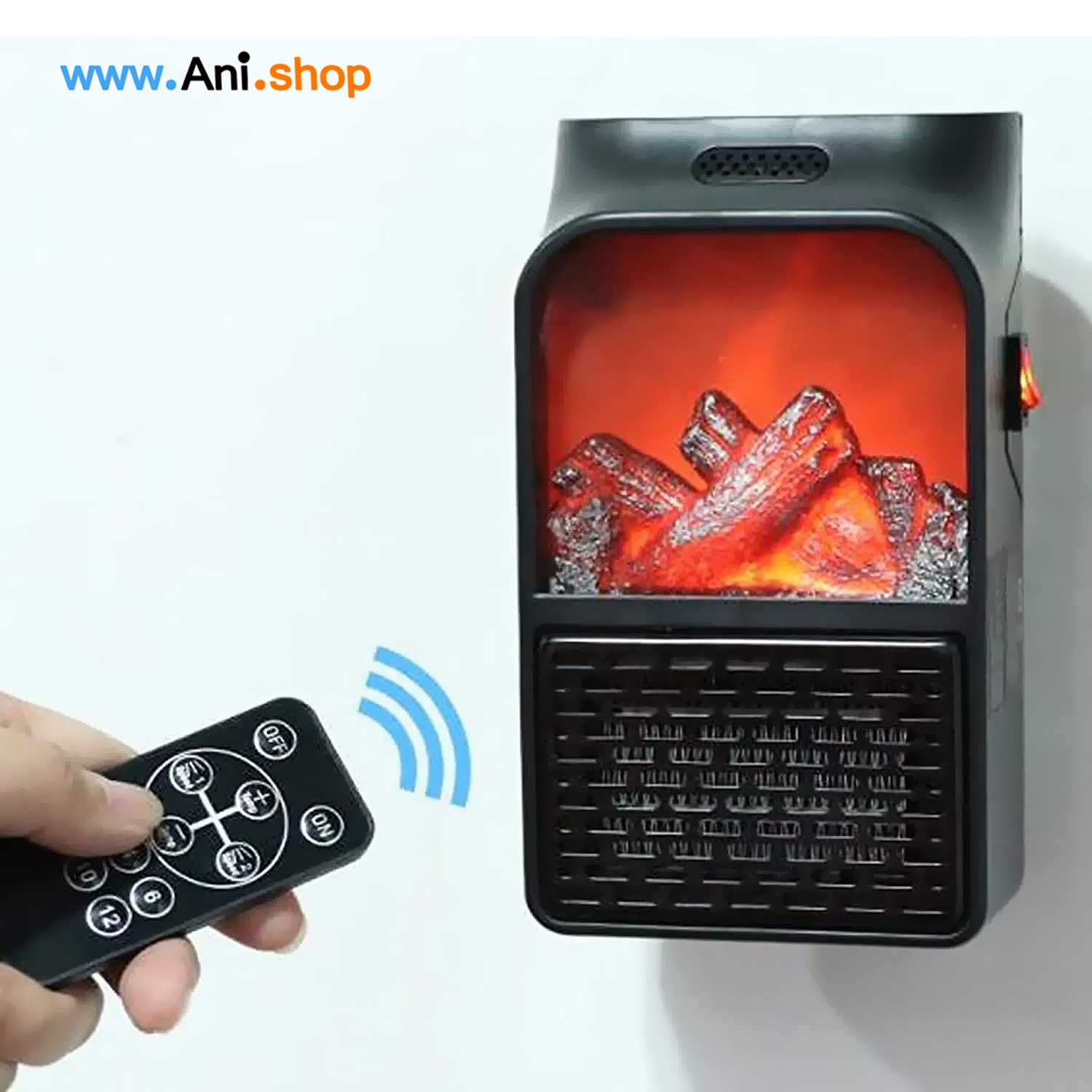 فن هیتر پرتابل شومینه ای 1000w وات ریموت ندارد - Image 4