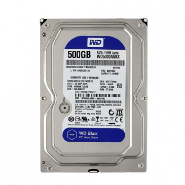 هارد دیسک اینترنال وسترن دیجیتال مدل WD BLUE WD5000AAKX ظرفیت 500 گیگابایت