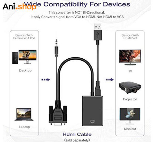 تبدیل VGA +SOUND TO HDMI کد 962 - Image 4