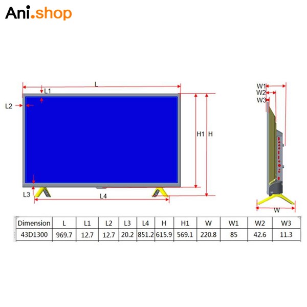 تلویزیون ال ای دی 43 اینچ مجیک مدل MT43D1300- مشکی کد 302 - Image 7