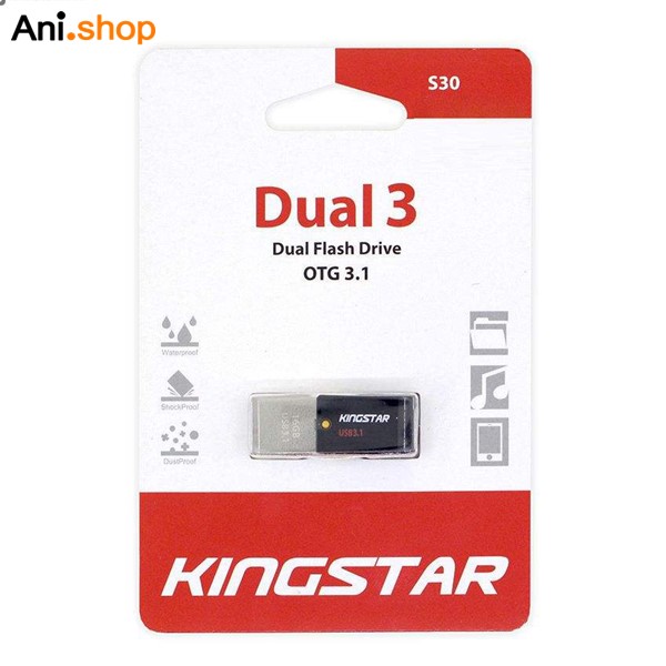 فلش 32 گیگ S30 مدل KINGSTAR OTG USB 3 کد 1006 - Image 3