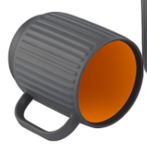 لیوان دو رنگ شیار دار مناسب آب سرد و گرم