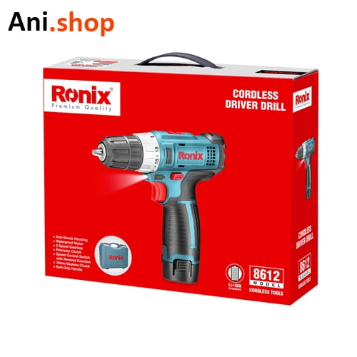 دریل پیچگوشتی شارژی 12 ولت لیتیومی کد 8612