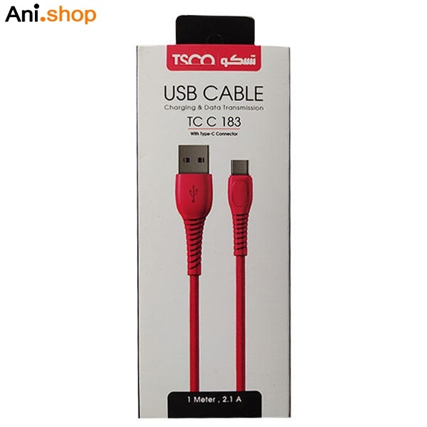 کابل USB به USB-C تسکو مدل TCC183 طول 1 متر کد 29