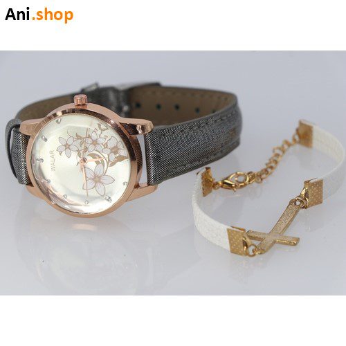 ست ساعت و دستبند اسپرت دخترانه کدB48