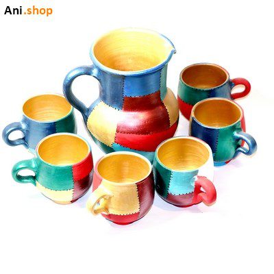 ست پارچ ولیوان رنگی کدDkO-163