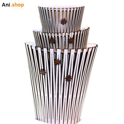 گلدان سه تایی چوبی کد DKO-200