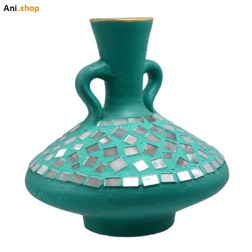 گلدان آینه کاری شده سفالی DKO-105