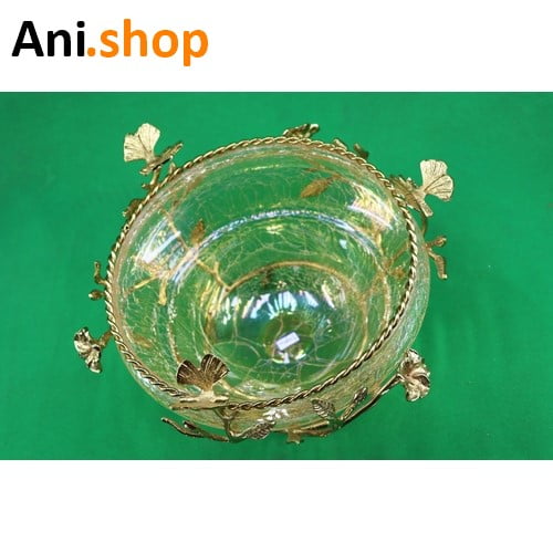 آجیل خوری شیشه ترک برنجی کد AM36 - Image 3