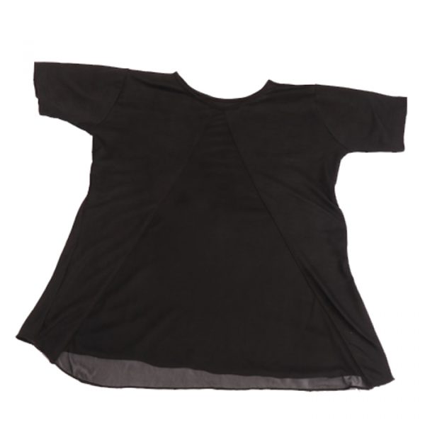 تیشرت مشکی آستین کوتاه طرح قلب