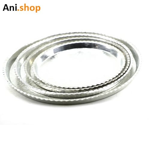 سینی مسی نقره ای زنجان مدل بیضی کد35