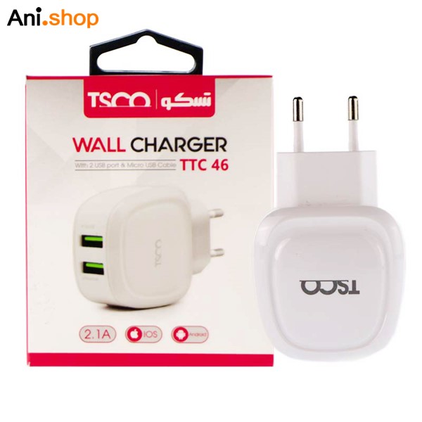 کلگی شارژر مدل 46 تسکو جنس خوب با کابل میکرو کد 907